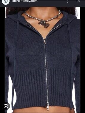 Edikted Desiree hoodie - Dark Navy